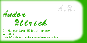 andor ullrich business card
